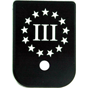 CRUXORD MAGAZINE BASE PLATE - 3% FLAG FITS MOST GLOCKS
