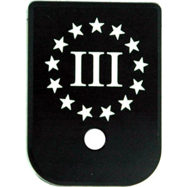 CRUXORD MAGAZINE BASE PLATE - 3% FLAG FITS MOST GLOCKS