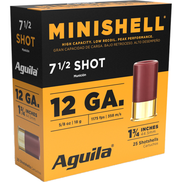 AGUILA MINI-SHELL 12GA 1.75" - 5/8OZ #7.5 25RD 10BX/CS