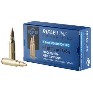 PPU PP68H Standard Rifle  6.8mmRemSPC 115gr Hollow Point Boat Tail 20 Per Box/50 Case