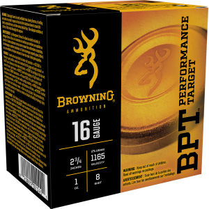 Browning Ammo B193611628 BPT Performance Target  16Gauge 2.75" 1oz 8Shot 25 Per Box/10 Case