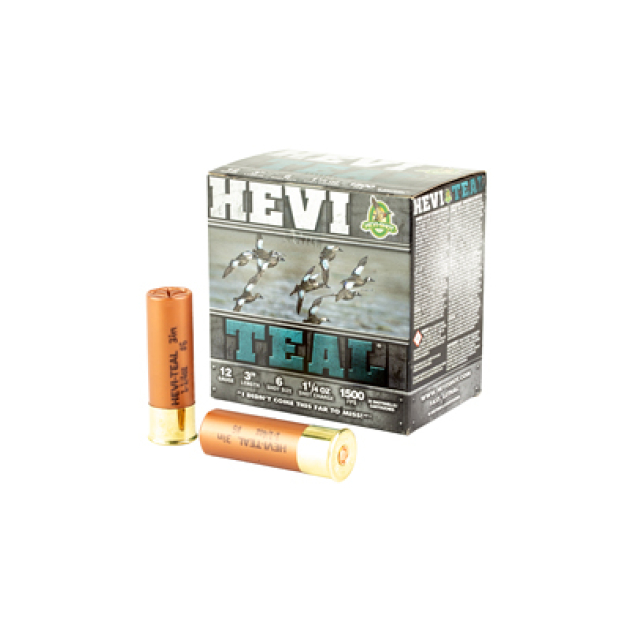 HEVI TEAL 12GA 3" #6 25/250