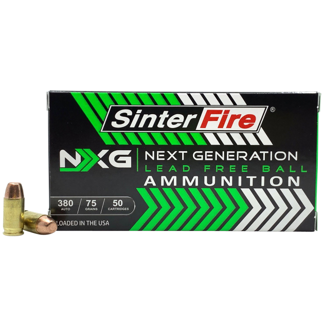 SinterFire Inc SF38075NXG Next Generation (NXG)  380ACP 75gr Lead Free Ball 50 Per Box/20 Case