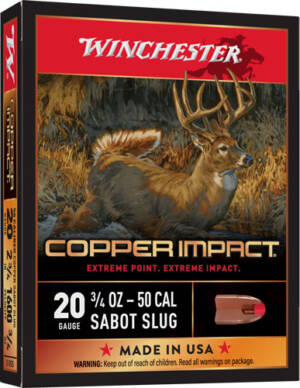 WINCHESTER COPPER IMPACT 20GA - 2.75" 3/4OZ SABOT 5RD 20BX/CS - Image 2
