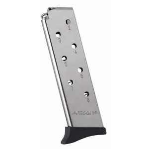 Mec-Gar MGBT3808N Standard  8rd Detachable w/Finger Rest 380 ACP Fits Bersa Thunder Nickel Carbon Steel
