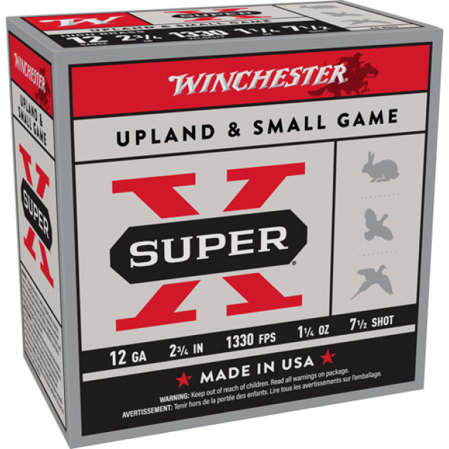 WINCHESTER SUPER-X 12GA 2.75" - 1-1/4OZ #7.5 25RD 10BX/CS