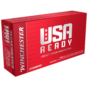 Winchester Ammo RED45 USA Ready 45ACP 230gr Full Metal Jacket Flat Nose 50 Per Box/10 Case