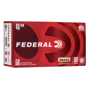 FED CHAMP 40S&W 180GR FMJ BRSS 50/1