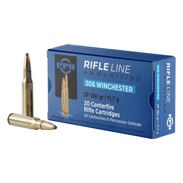 PPU PP3083 Standard Rifle  308Win 180gr Soft Point 20 Per Box/10 Case