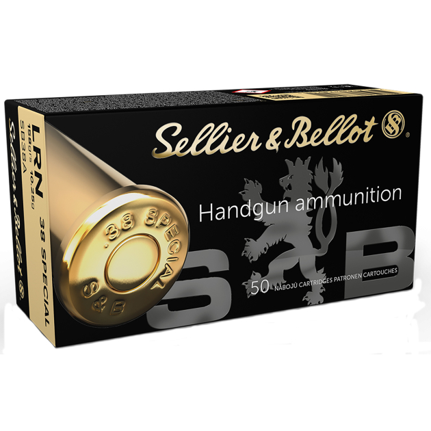 Sellier & Bellot SB38A Handgun  38Special 158gr Lead Round Nose 50 Per Box/20 Case