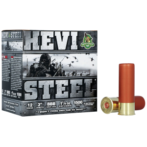 HEVI-Shot HS60888 HEVI-Steel  12Gauge 3" 1 1/4oz BBBShot 25 Per Box/10 Case