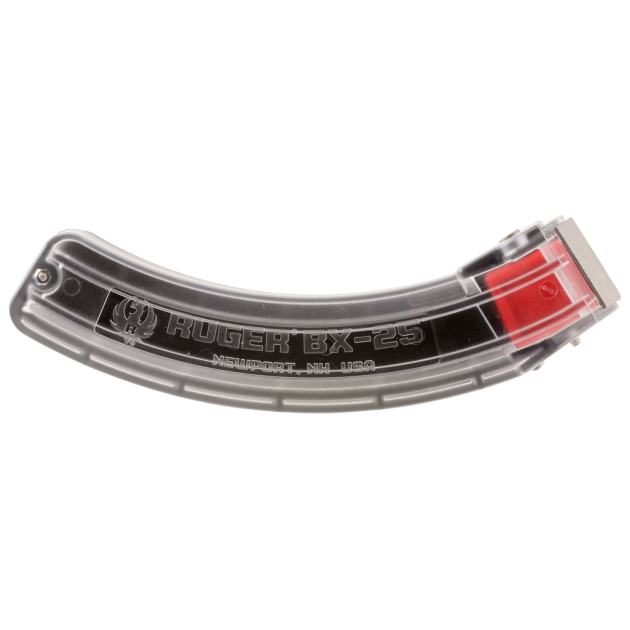 Ruger 90591 BX-25  25rd Magazine Fits Ruger 10/22/SR/77/Charger 22LR BX-25 Clear