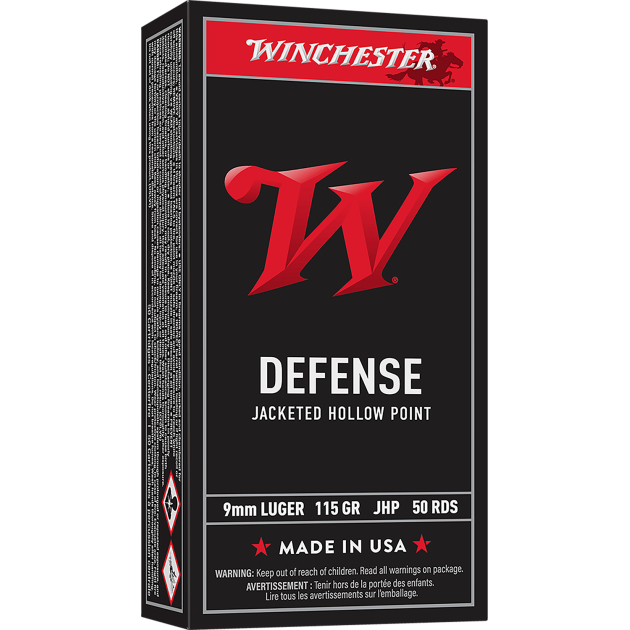 Winchester Ammo USA9JHP USA  9mmLuger 115gr Jacketed Hollow Point 50 Per Box/10 Case