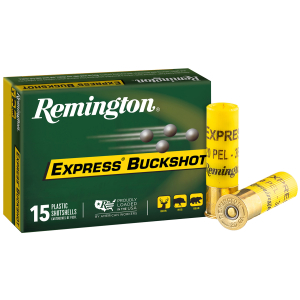 Remington Ammunition 26877 Express Buckshot 20Gauge 2.75" 3Buck Shot 15 Per Box/5 Case