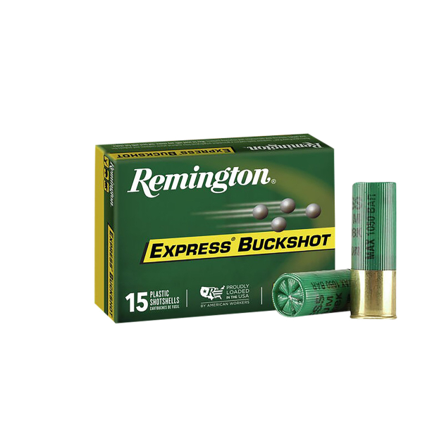 Remington Ammunition 26876 Express Buckshot 12Gauge 2.75" 00Buck Shot 15 Per Box/5 Case