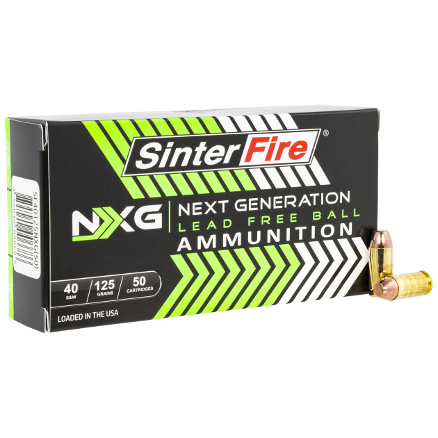 SinterFire Inc SF40125NXG Next Generation (NXG)  40S&W 125gr Lead Free Ball 50 Per Box/20 Case