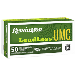 Remington Ammunition 23791 UMC Leadless 40S&W 180gr Flat Nose Enclosed Base 50 Per Box/10 Case