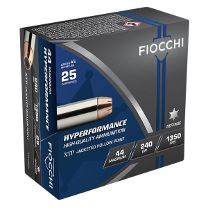 Fiocchi 44XTP25 Hyperformance  44RemMag 240gr Hornady XTP Hollow Point 25 Per Box/20 Case