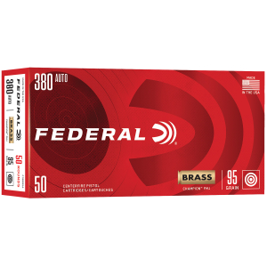 Federal C38095A Champion  380ACP 95gr Full Metal Jacket 50 Per Box/20 Case