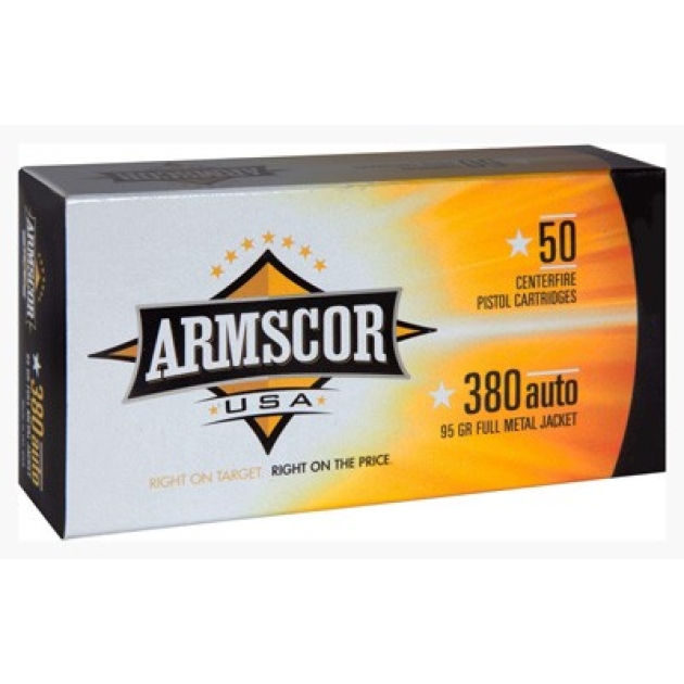 ARMSCOR 380 ACP 95GR FMJ - 50RD 20BX/CS