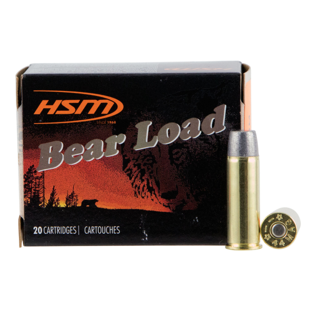 HSM 44M15N20 Bear Load  44 Rem Mag 305 gr Wide Flat Nose 20 Per Box/ 20 Case