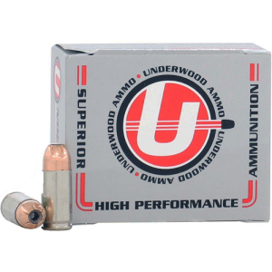 UNDERWOOD 9MM LUGER +P+ 115GR - JHP 20RD 10BX/CS