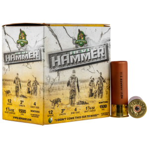 HEVI-Shot HS28004 HEVI-Hammer  12Gauge 3" 1 1/4oz 4Shot 25 Per Box/10 Case
