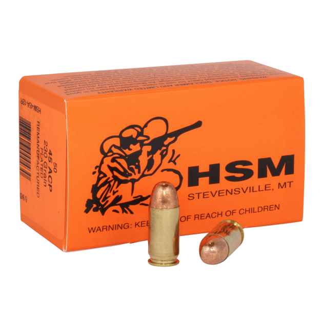 HSM 4512R Training  45 ACP 230 gr Full Metal Jacket 50 Per Box/ 20 Case