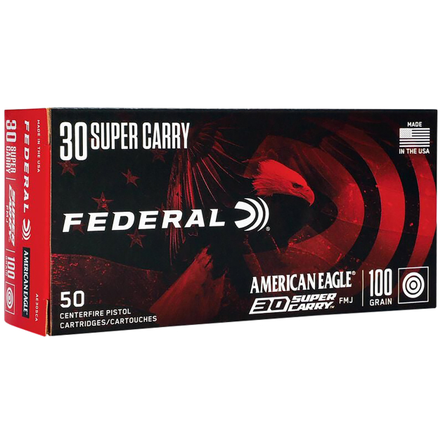 Federal AE30SCA American Eagle Handgun 30Super Carry 100gr Full Metal Jacket 50 Per Box/20 Case