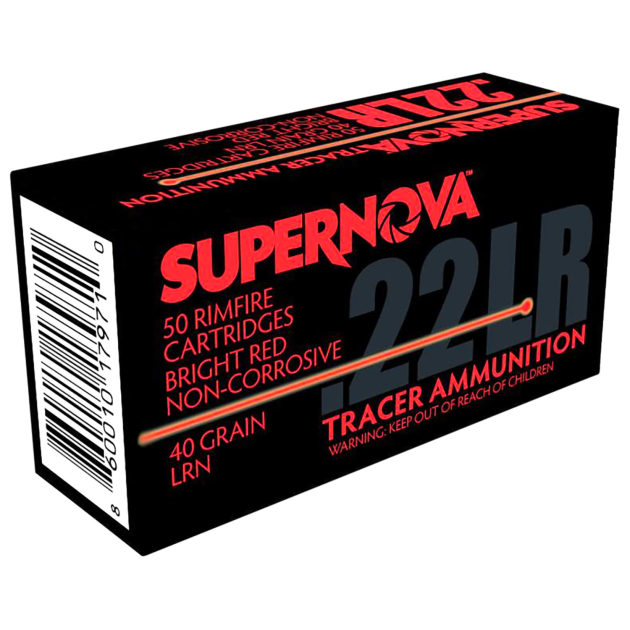 Piney Mountain Ammunition PMSN22LRR Red Tracer Non-Corrosive 22LR 40gr Lead Round Nose 50 Per Box/100 Case