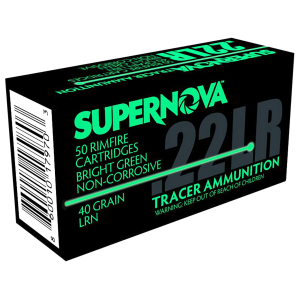 Piney Mountain Ammunition PMSN22LRG Green Tracer Non-Corrosive 22LR 40gr Lead Round Nose 50 Per Box/100 Case