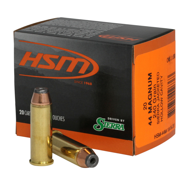 HSM 44M18N20 Pro Pistol  44 Rem Mag 240 gr Jacketed Hollow Cavity 20 Per Box/ 20 Case