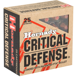 Hornady 90250 Critical Defense  9mmLuger 115gr Hornady Flex Tip eXpanding 25 Per Box/10 Case