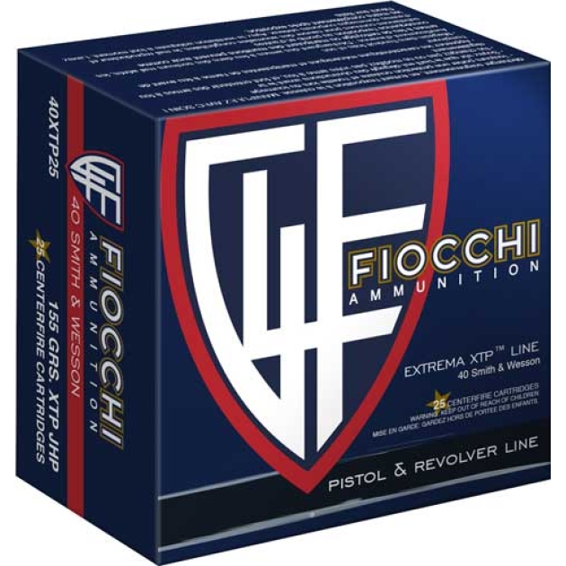 FIOCCHI 40 SW 155GR XTP-HP - 25RD 20BX/CS