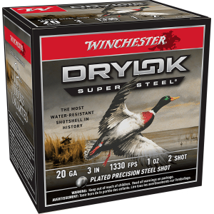 Winchester Ammo XSM2032 Drylok Super Steel Magnum 20Gauge 3" 1oz 2Shot 25 Per Box/10 Case