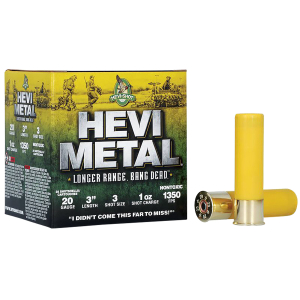 HEVI-Metal HS39003 HEVI-Metal Longer Range 20Gauge 3" 1oz 3Shot 25 Per Box/10 Case