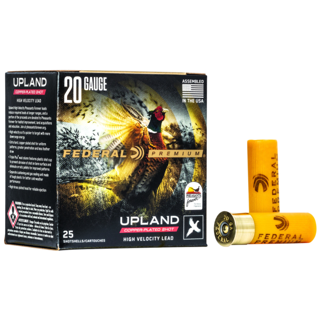 Federal PF2045 Premium Wing-Shok Pheasant Forever High Velocity 20Gauge 2.75" 1oz 5Shot 25 Per Box/10 Case