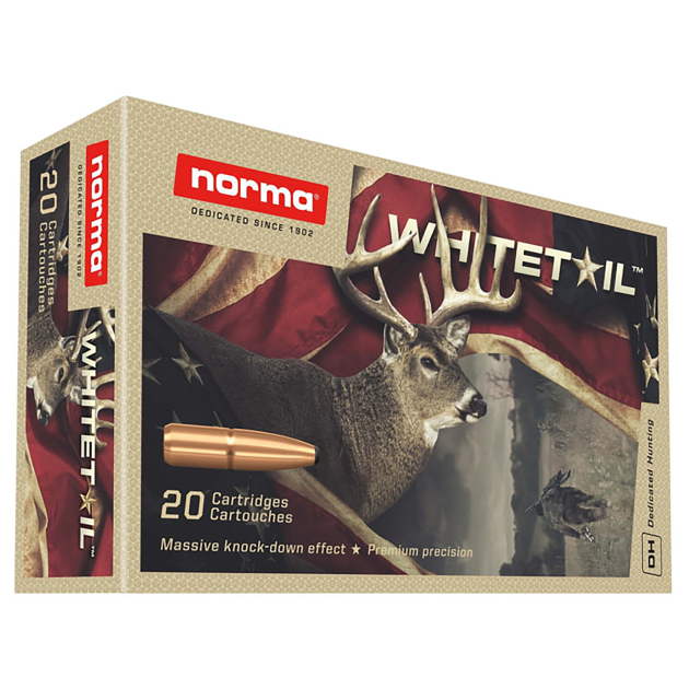 Norma Ammunition 20171502 Dedicated Hunting Whitetail 7mm-08Rem 150gr Pointed Soft Point 20 Per Box/10 Case