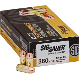 SIG 380 ACP 100GR FMJ - 50RD 20BX/CS