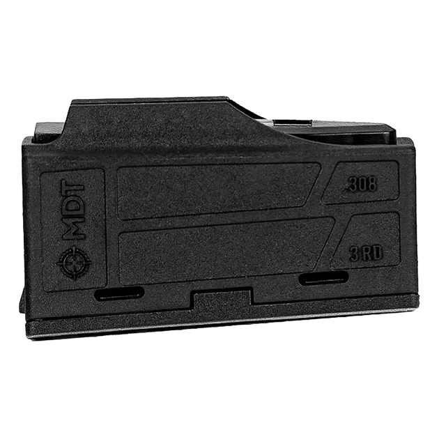 Mdt Sporting Goods Inc 105089BLK AICS Magazine  3rd Flush Fit 308/6.5 Creedmoor Short Action, Black Polymer Fits Some Chassis/Bottom Metal (MDT/XLR/KRG/GRS/CDI/Pacific Tool & Gauge)