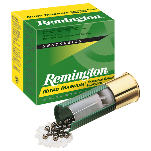 Remington Ammunition 20672 Nitro Magnum  20Gauge 3" 1 1/4oz 4Shot 25 Per Box/10 Case
