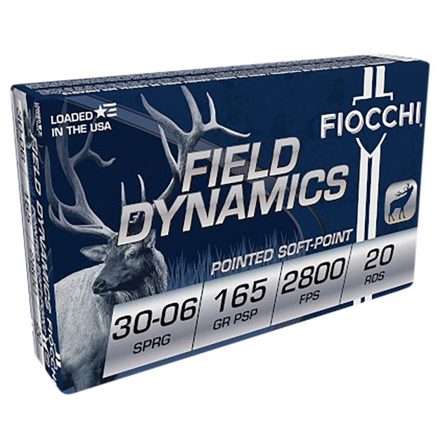 Fiocchi 3006C Field Dynamics  30-06Springfield 165gr Pointed Soft Point 20 Per Box/10 Case