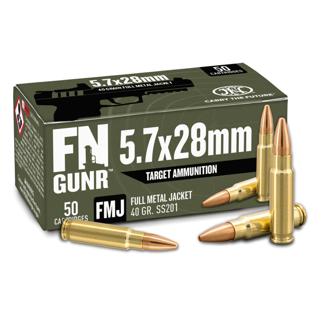 FN 10700032 GUNR  5.7x28mm 40gr Full Metal Jacket 50 Per Box/10 Case
