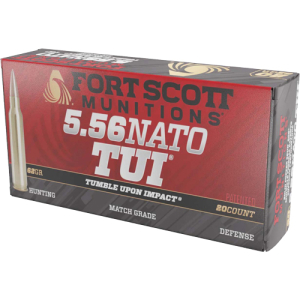 FORT SCOTT 5.56X45 62GR TUI - SOLID COPPER 20RD 25BX/CS