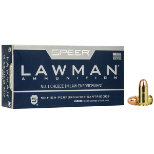 Speer 53885 Lawman Training Clean-Fire 45ACP 230gr Total Metal Jacket Round Nose 50 Per Box/20 Case