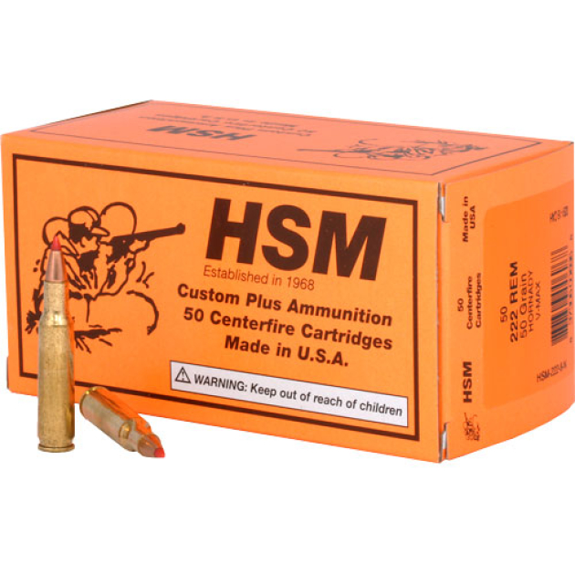HSM 222 REM 50GR V-MAX - 20RD 25BX/CS