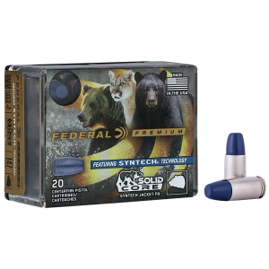 Federal P9SHC1 Premium  9mmLuger+P 147gr Solid Core Synthetic Flat Nose 20 Per Box/10 Case