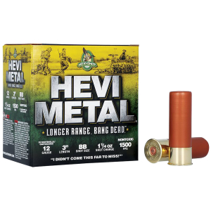 HEVI-Metal HS38088 HEVI-Metal Longer Range 12Gauge 3" 1 1/4oz BBShot 25 Per Box/10 Case