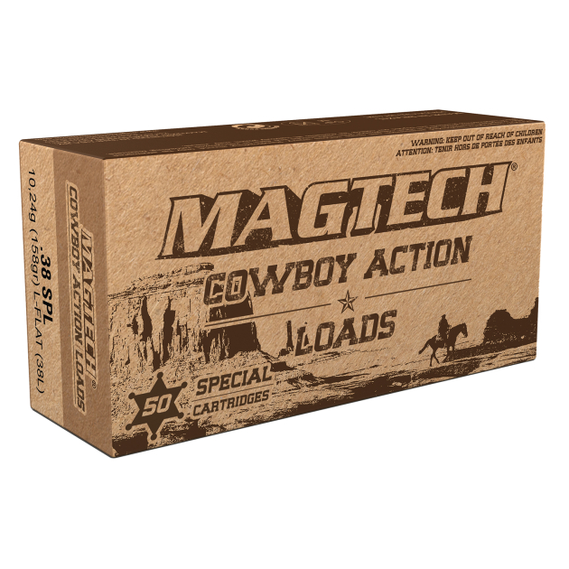 Magtech 38L Cowboy Action  38Special 158gr Lead Flat Nose 50 Per Box/20 Case