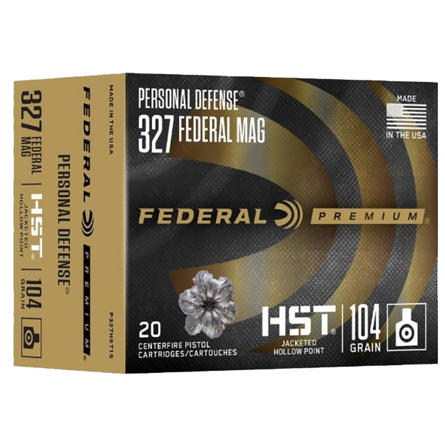 Federal P327HST1S Premium Personal Defense 327FederalMag 104gr Jacketed Hollow Point 20 Per Box/10 Case